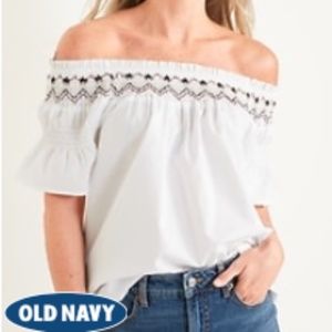 Old Navy Smocked Off-the-Shoulder Flutter-Sleeve Top